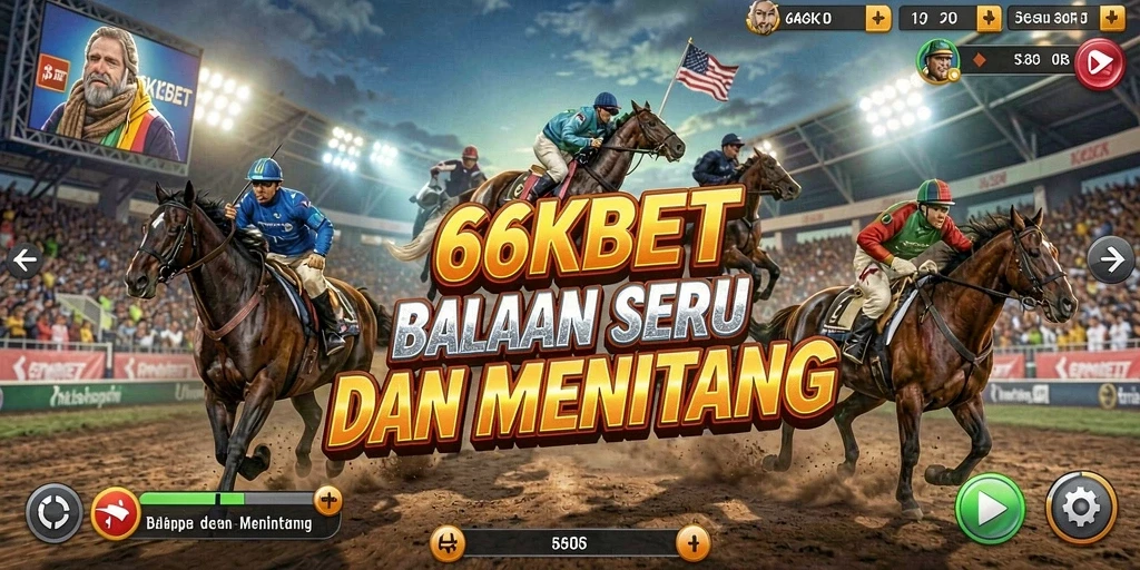 Tampilan utama gameplay 66KBET menampilkan aksi balapan yang mendebarkan.