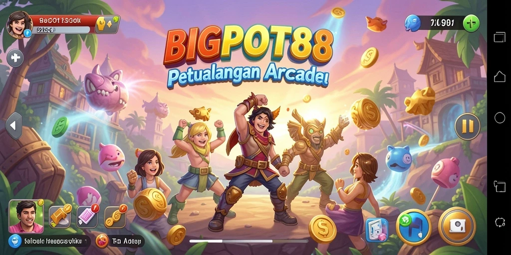 Screenshot gameplay BIGPOT88 yang menampilkan aksi seru dalam permainan Arcade.