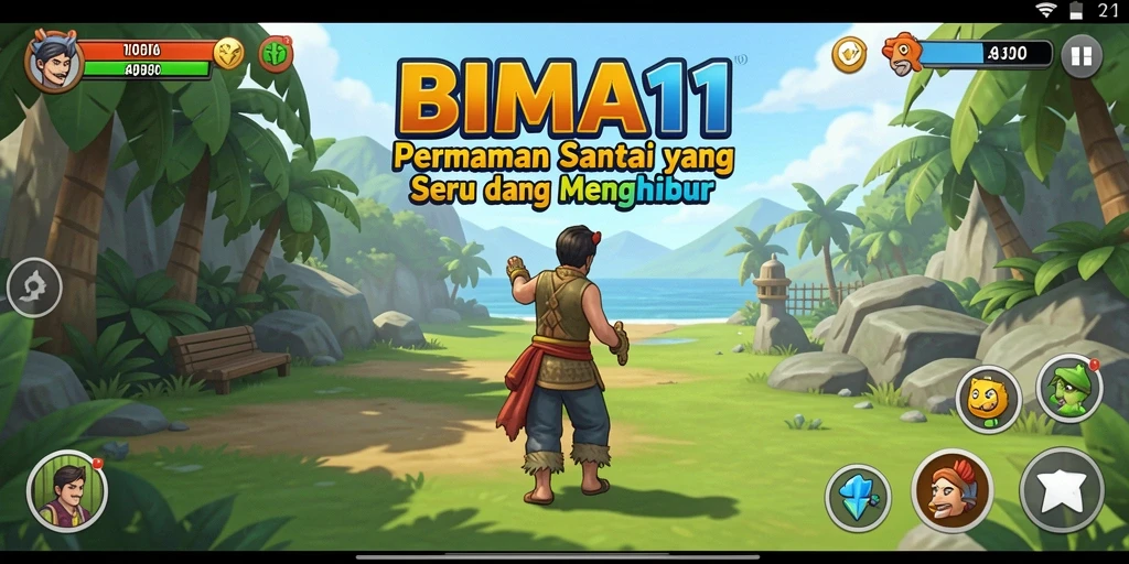 Tampilan screenshot dari gameplay <strong>BIMA11</strong> yang penuh warna dan menarik.