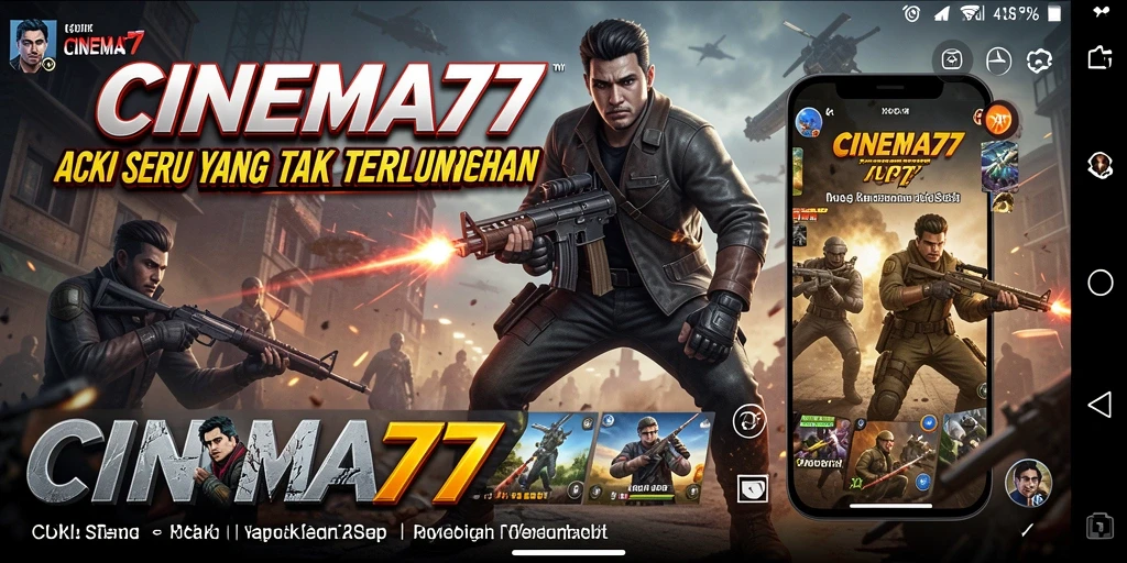 Tangkapan layar utama CINEMA77 menampilkan aksi pertarungan yang mendebarkan.