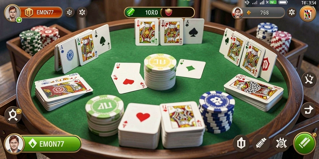Tampilan gameplay seru saat bermain Gaple di EMON77.