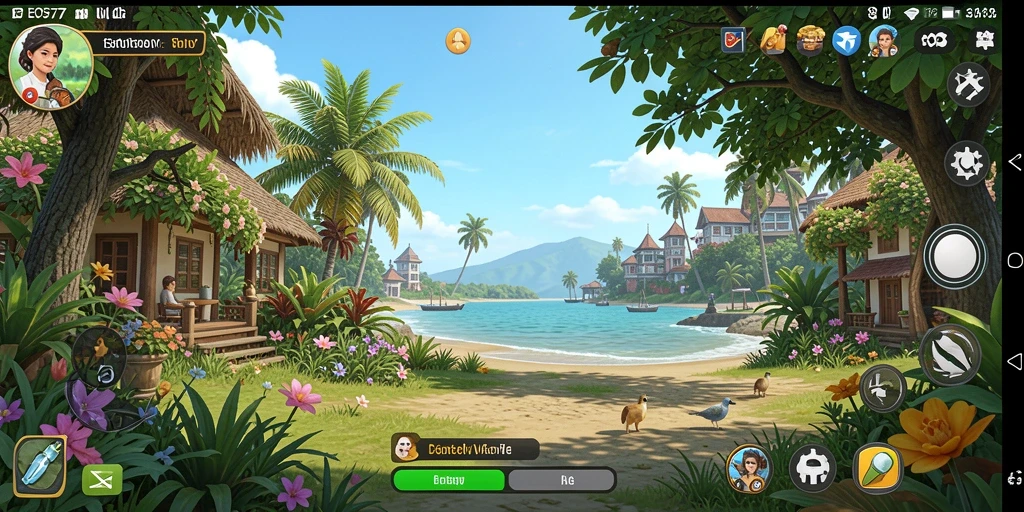 Screenshot gameplay EOS77 menampilkan aksi seru dan penuh warna.