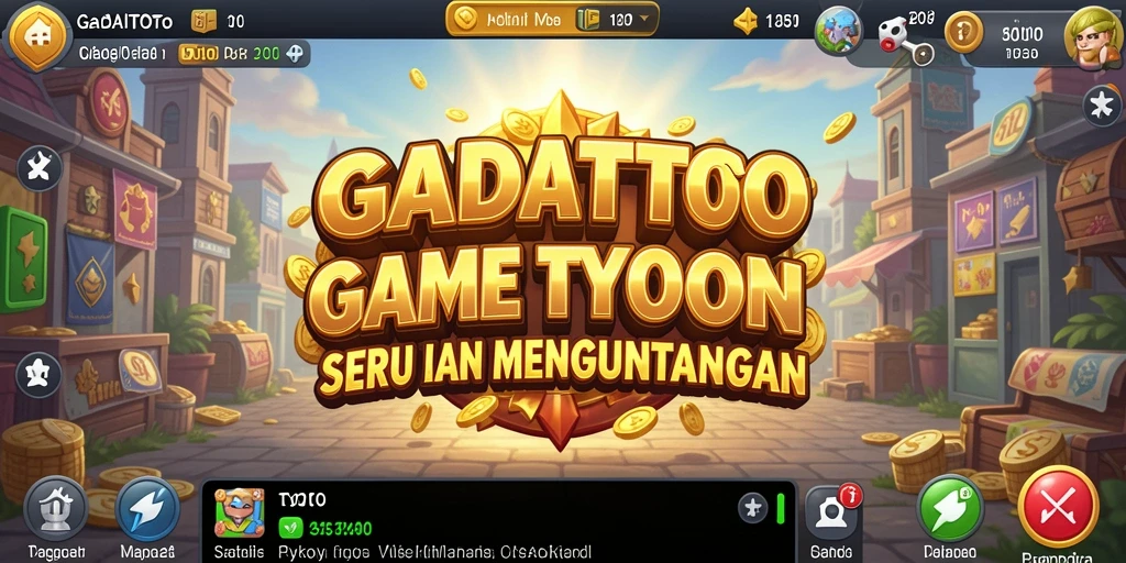 Gameplay seru GADAITOTO dengan berbagai pilihan bisnis.