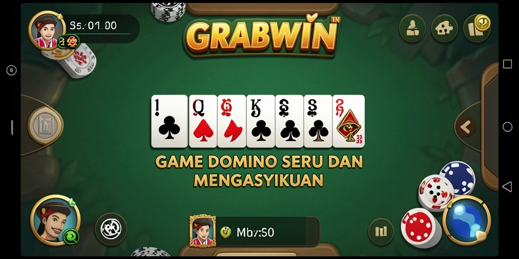 Tampilan menarik dari gameplay seru di GRABWIN.