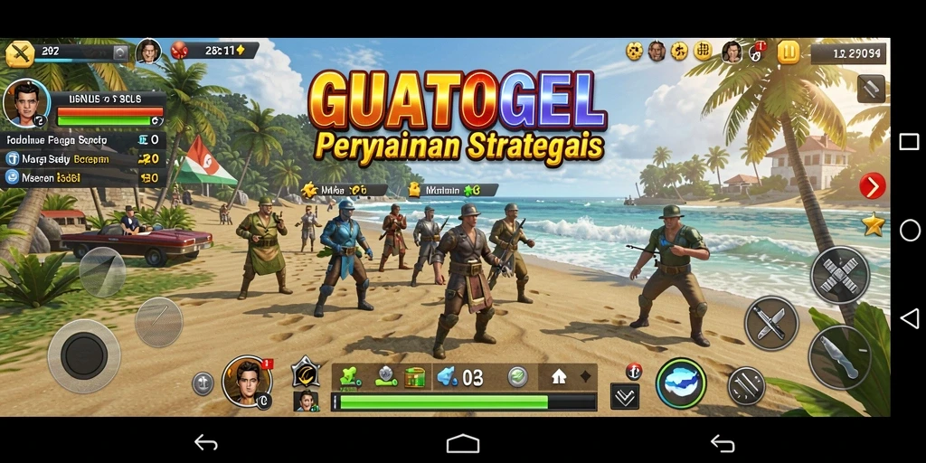 Screenshot GUATOGEL menampilkan aksi seru dalam gameplay TPS.
