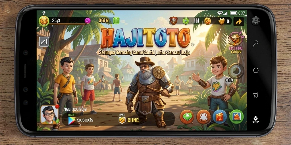 Tampilan cerah dan menyenangkan dari gameplay HAJITOTO.