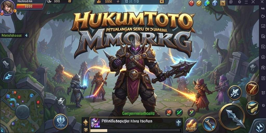 Screenshot gameplay HUKUMTOTO yang menampilkan petualangan MMORPG.