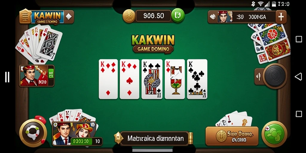 Tampilan gameplay KAKWIN yang seru dalam permainan Domino.