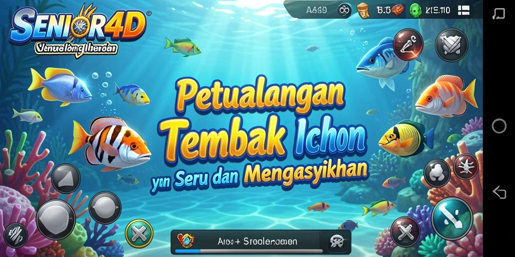 Gameplay seru dari SENIOR4D saat menangkap ikan.