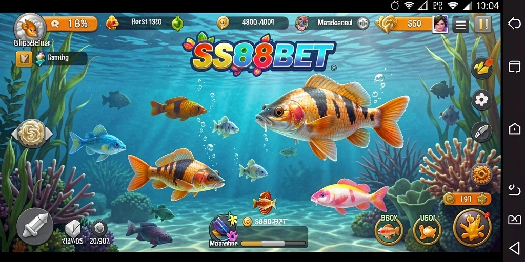 Tampilan gameplay SS88BET yang menarik dengan aksi memancing seru.