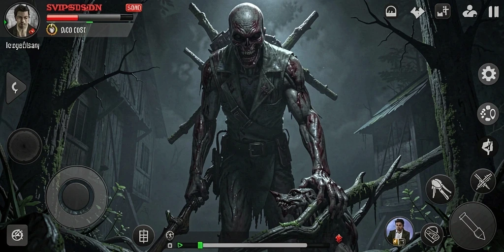 Tampilan gameplay yang menampilkan suasana horor mencekam di SVIPSIDN.