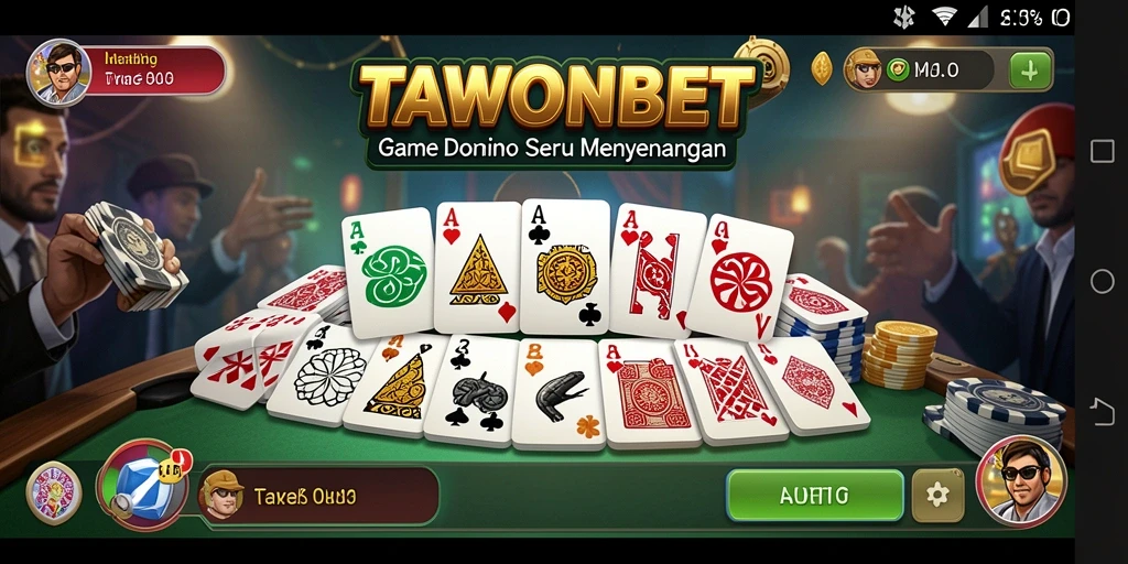 Gambaran gameplay seru TAWONBET pada permainan Domino.