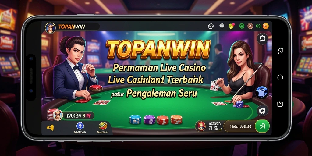 Tampilan menarik dari permainan Live Casino di TOPANWIN dengan dealer langsung.