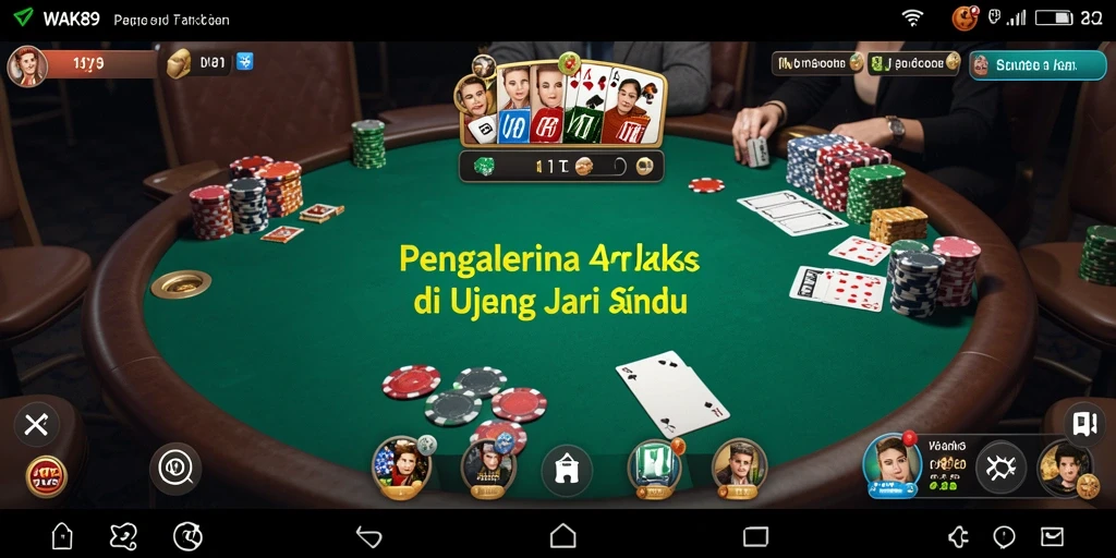 Tampilan gameplay poker yang menegangkan di WAK89.